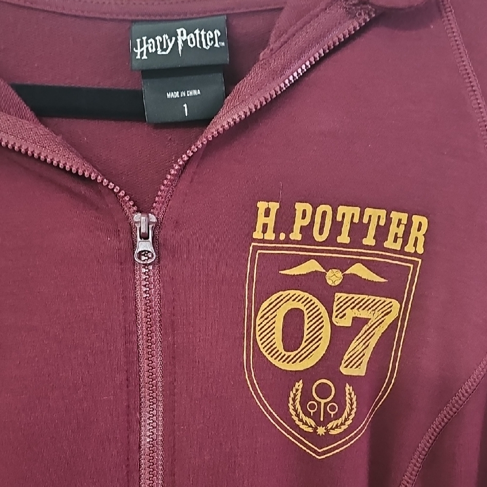 Harry Potter Maroon Hoodie with Yellow Accents - Picture 2 of 4